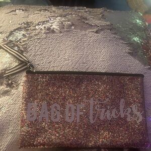 Glitter 'Bag of Tricks' Cosmetic Pouch - Pink